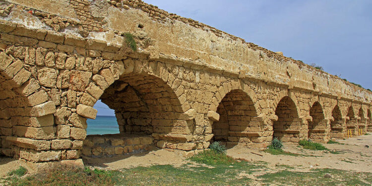 Ancient Roman Aqueduct in Caesarea Collapses