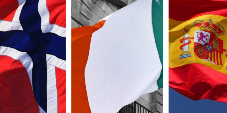 Leaders of Norway, Ireland, and Spain announce intentions to recognize Palestinian State