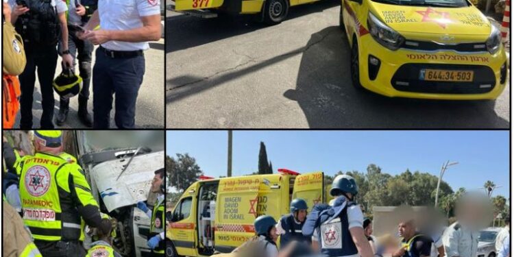 Truck Ramming Attack in Ramat Hasharon Leaves One Dead, 36 Injured